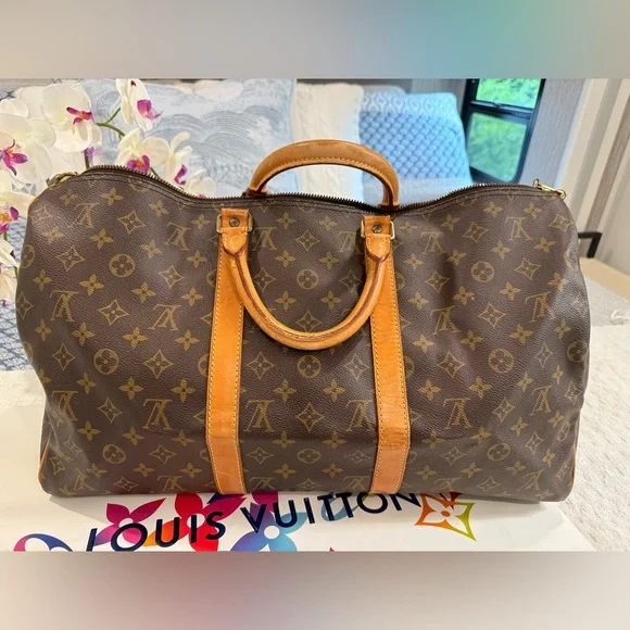 ❌SOLD❌Louis Vuitton Monogram Keepall 50 FEDEX 3922 8193 1116 - Picture 2 of 14
